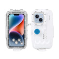 PULUZ 40M131ft Liquid Phone Case Diving Case Smartphone Fluid Housing Protective Case with Red Filter Neck Strap Cleaning Cloth Replacement for 14/ 14 / 13/ 13 / 12/ 12 P