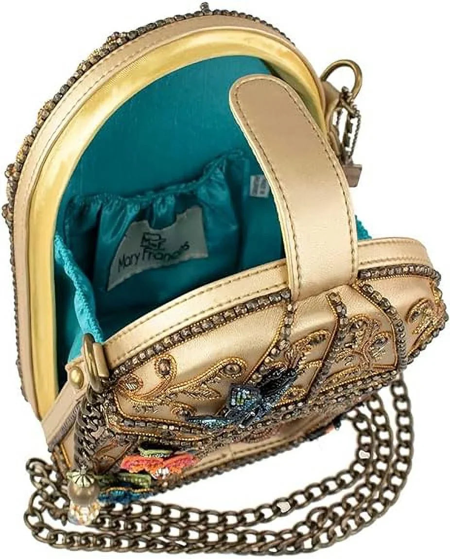 Mary Frances Don't Be Cagey Beaded Crossbody Birdcage Handbag, Multi