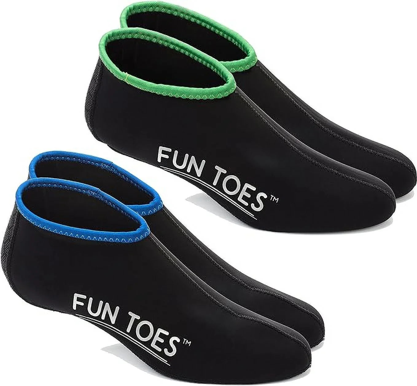 FUN TOES 2.5MM Neoprene Socks for Liquid Sports Women Men 2 PAIRS Fin Socks for Scuba Diving, Snorkeling, Paddling, Jet skiing