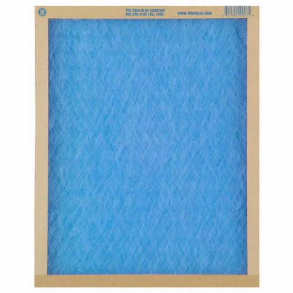 True Blue 115201 15" x 20" x 1" Flat Panel Spun Fiberglass Disposable Furnace Air Filter MERV 2 - Quantity of 12