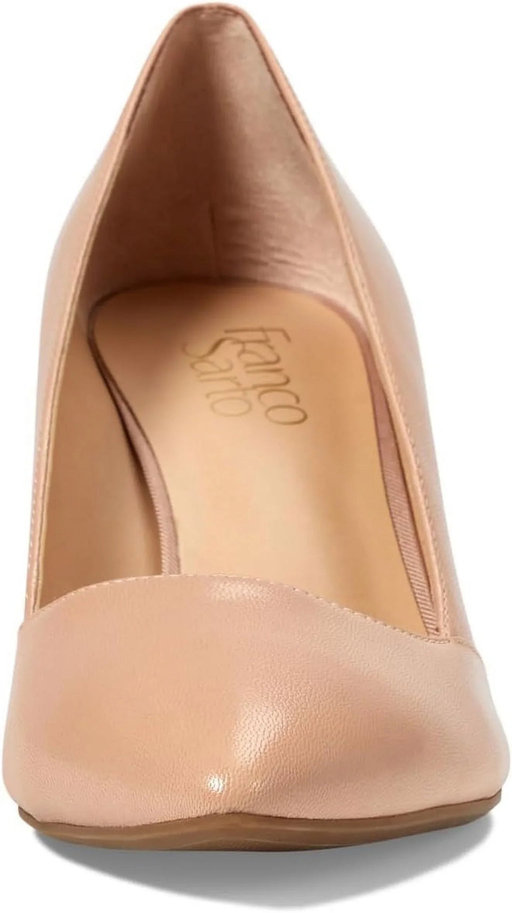 Franco Sarto Womens Frankie Pointed Toe Wedge Pump Ballet Beige Leather, 11 M US