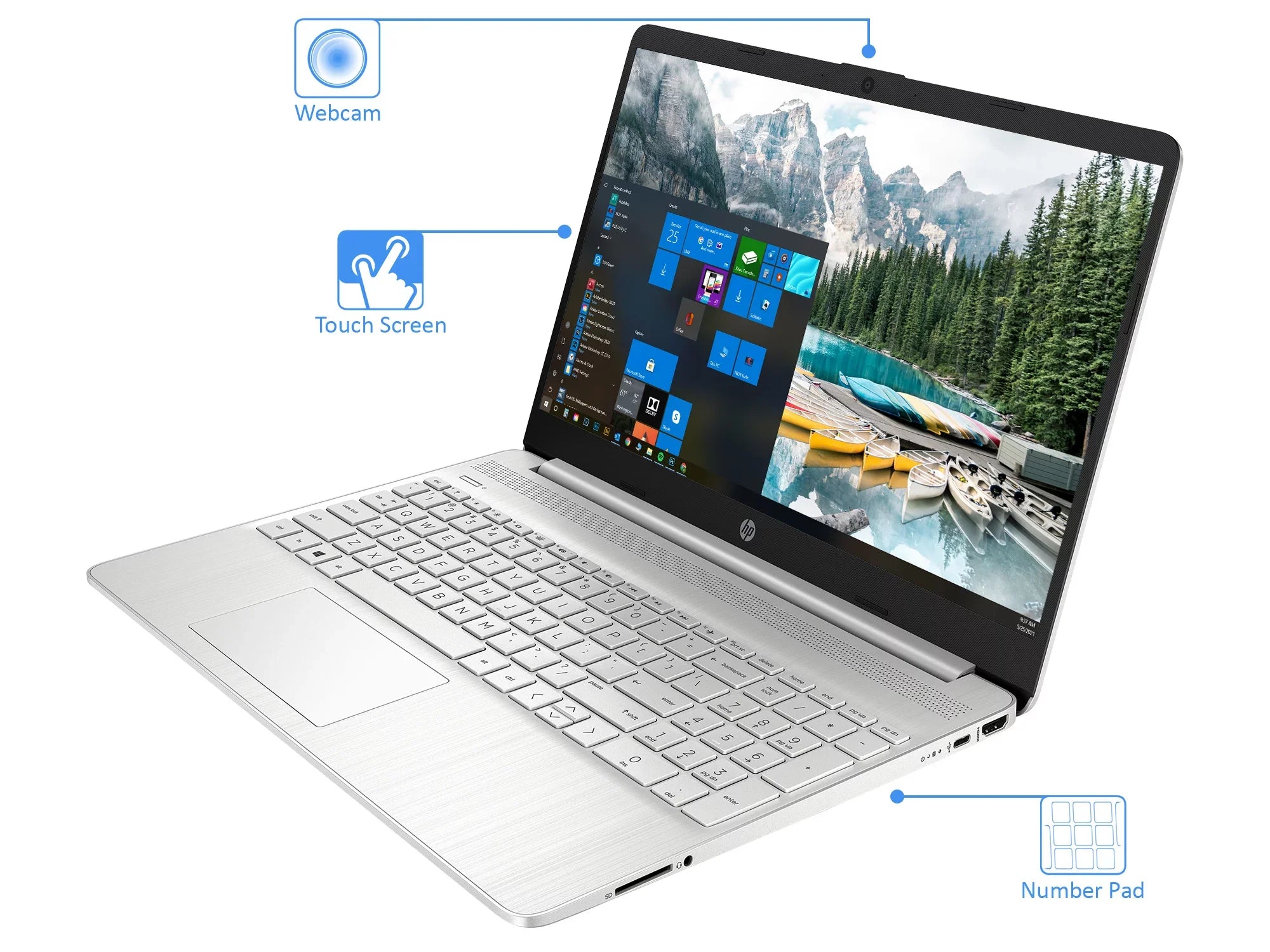 15 Mobile pc 15.6" HD Display, Core i3-1125G4 3.70GHz, 16GB RAM, 512GB SSD, HDMI, Wi-Fi, Bluetooth, Windows 10 Home S