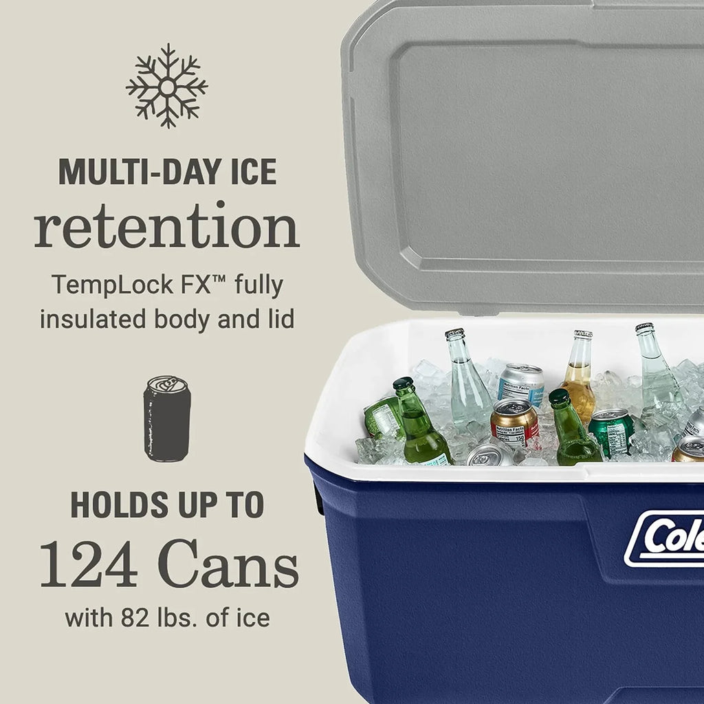 YANPO 316 Series Insulated Portable Cooler with Heavy Duty Handles, Leak-Proof Outdoor Hard Cooler Keeps Ice for up to 5 Days, Great for Beach, Camping, Tailgating, Sports, & More