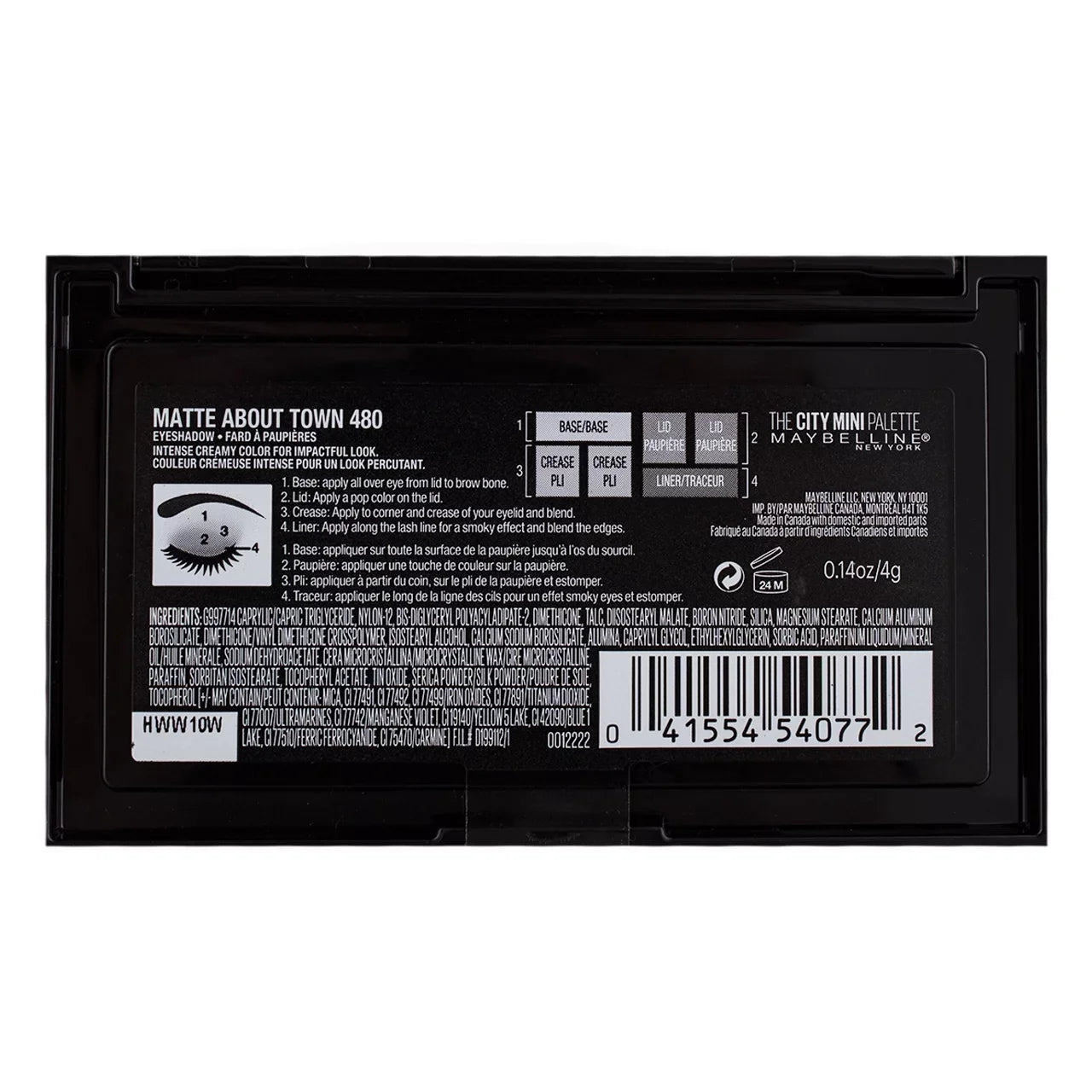Maybelline The City Mini Eyeshadow Palette Makeup, Matte About Town, 0.14 oz (Pack of 2)