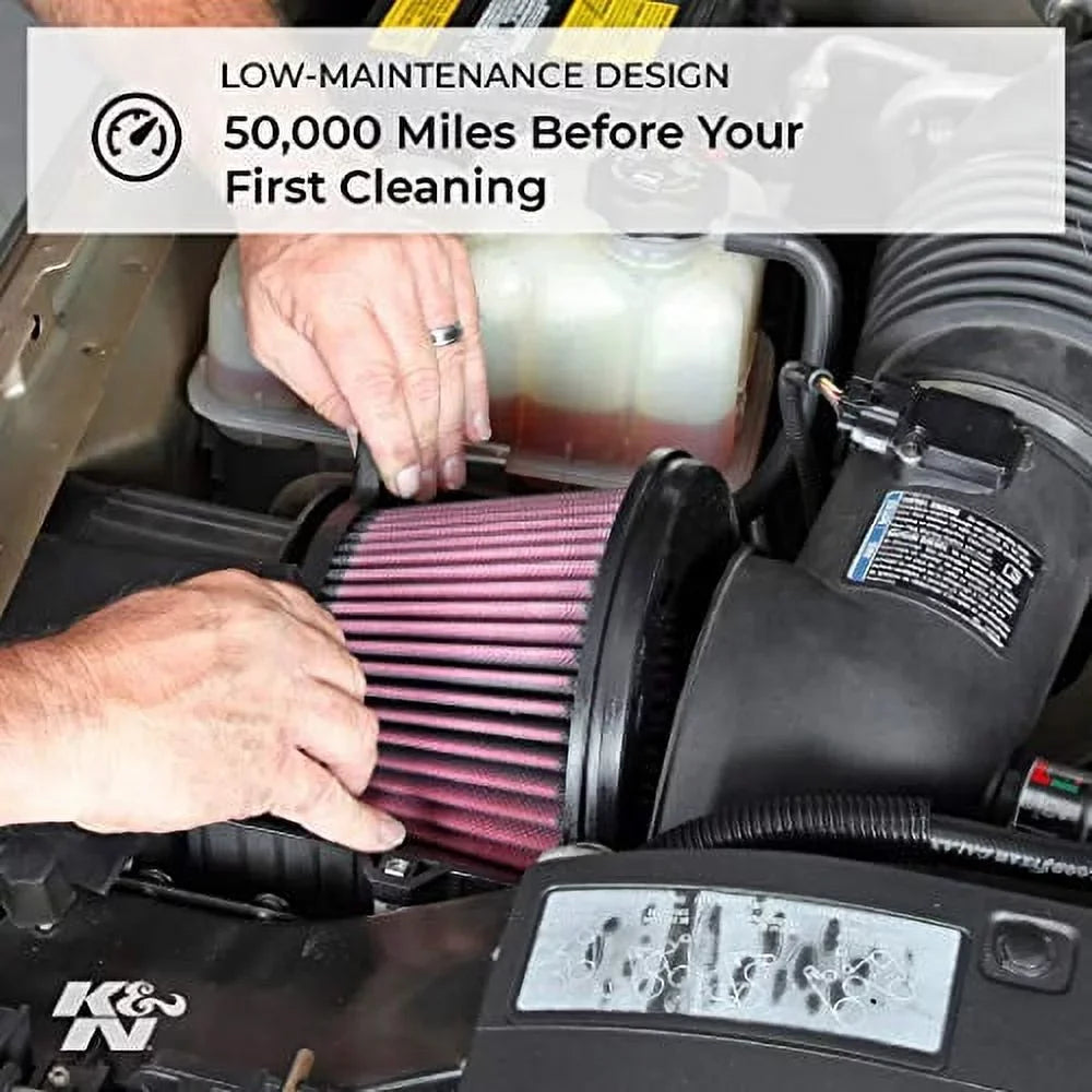 K&N Universal Clamp-On Engine Air Filter: Washable and Reusable: Round Tapered; 6 in (152 mm) Flange ID; 8.5 in (215.9 mm) Height; 7.5 in (191 mm) Base; 5 in (127 mm) Top , RF-1041