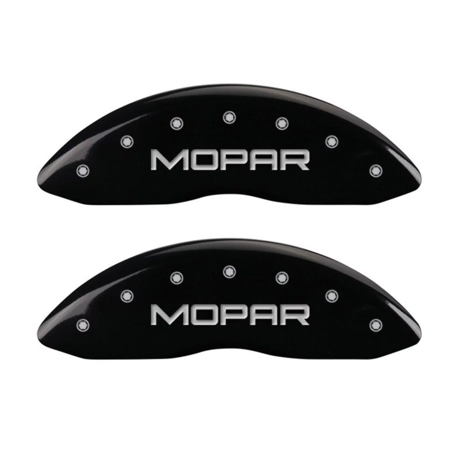 MGP 4 Caliper Covers Engraved Front & Rear MOPAR Black finish silver ch Fits select: 2013 CHRYSLER 300, 2012 CHRYSLER 300C LIMITED