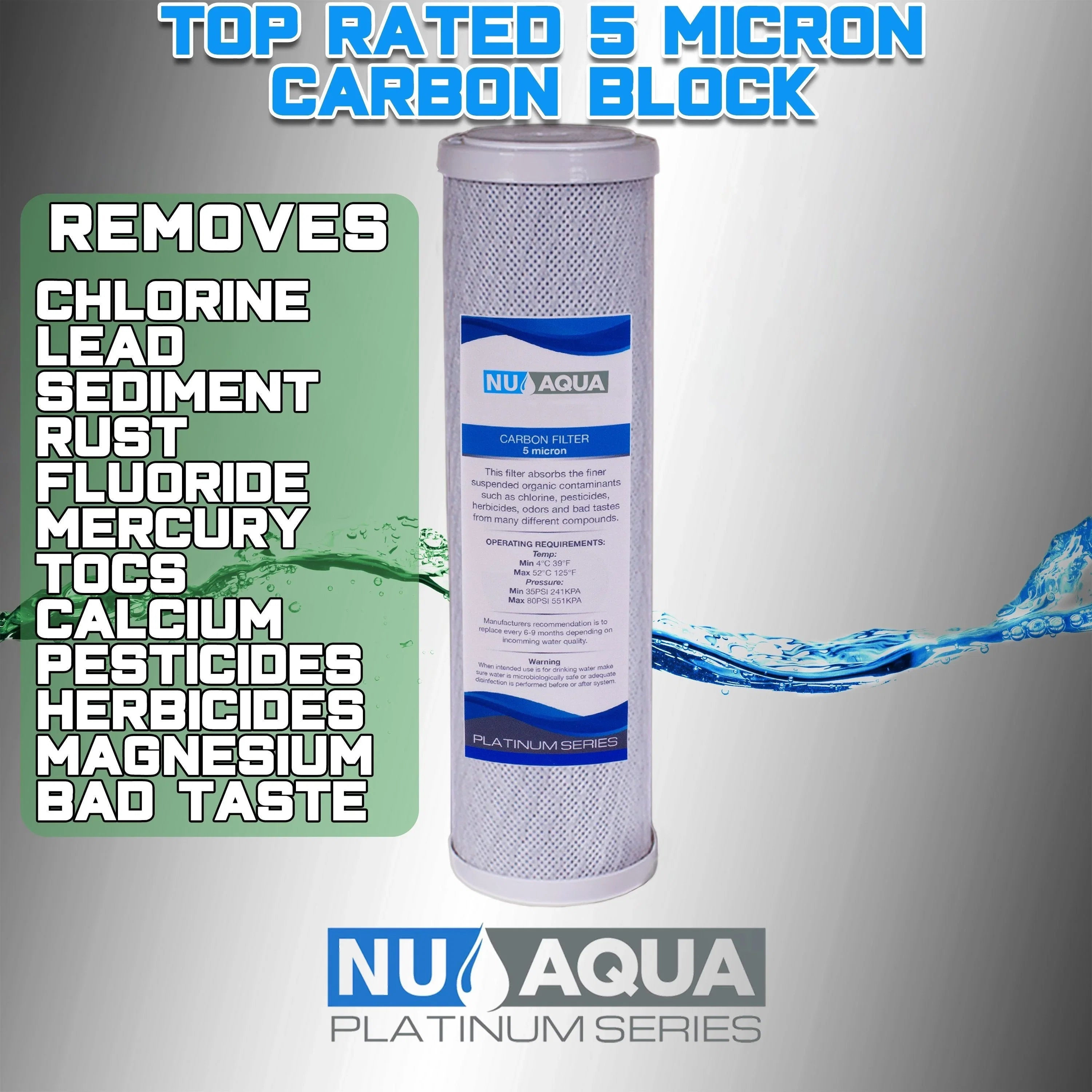 NU Aqua 1 Stage Countertop Liquid Filtration System