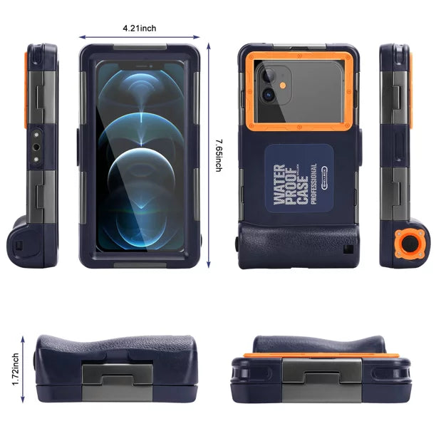 UrbanX Professional [15m/50ft] Swimming Diving Surfing Snorkeling Photo Video Fluid Protective Case Liquid Housing for Infinix Smart 5 And all Phones Up to 6.9 Inch LCD with Lanyard