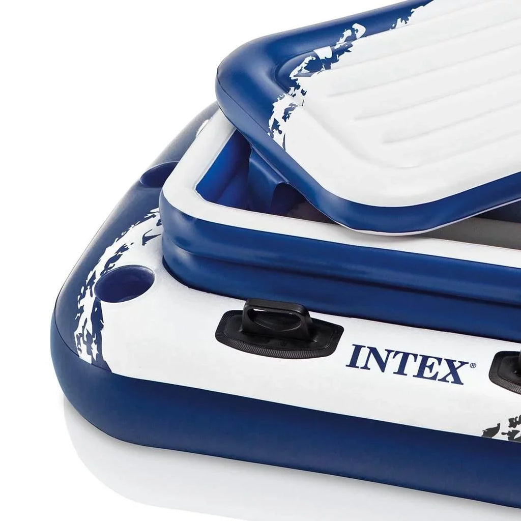 Intex River Run Connect Lounge Inflatable Floating Liquid Tube (6 Pack) & Cooler