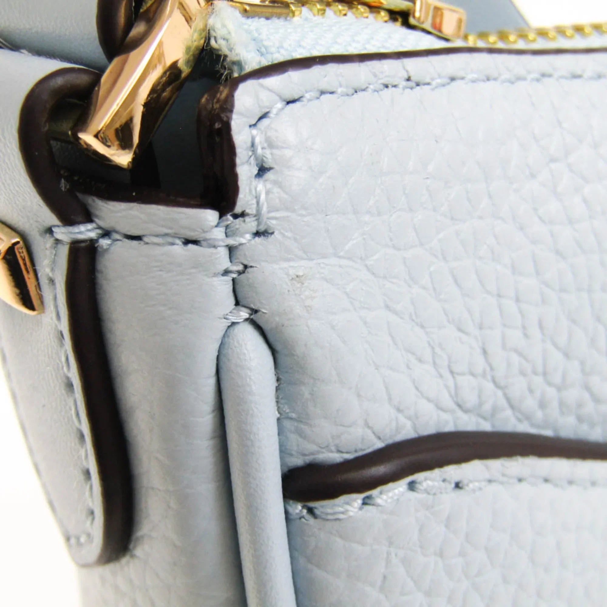 Pre-Owned Michael Kors DOVER 35R3G4DC5L Women's Leather Shoulder Bag Light Blue (Good)