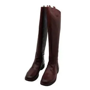 Franco Sarto Womens Burgundy Stitch Detailing Padded Meyer Almond Toe Block Heel(Size 9 US)