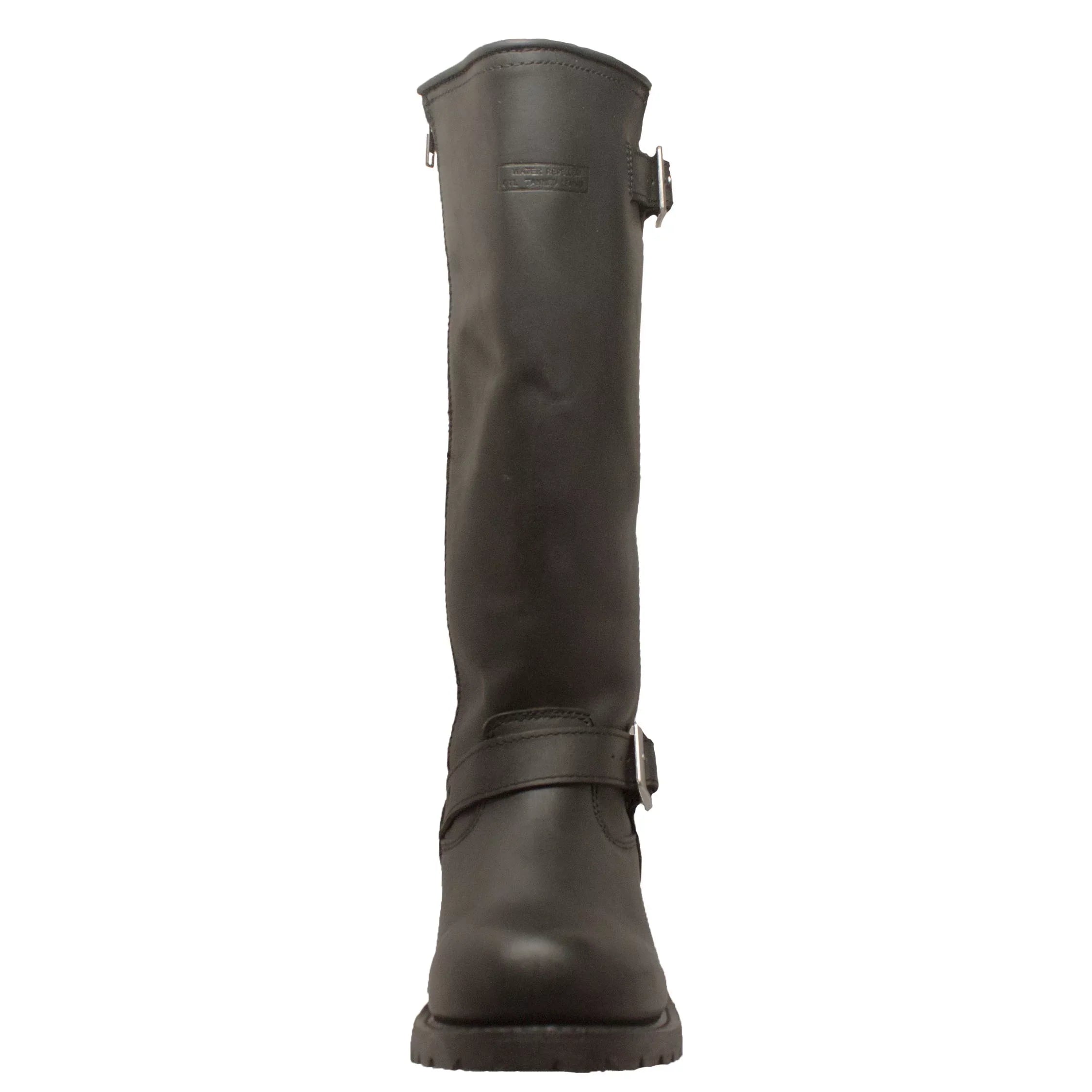 Men's 16" Engineer Zipper Biker Boot Black