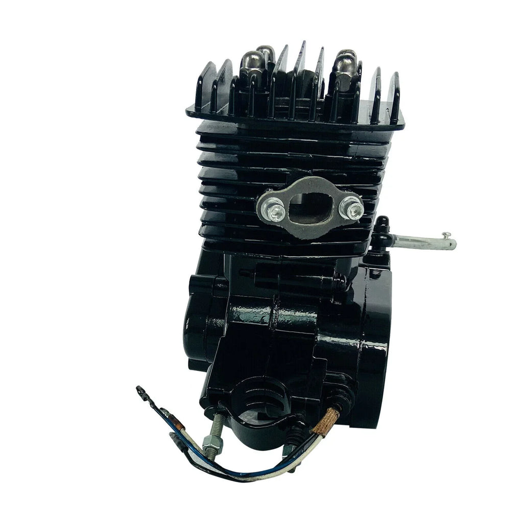 80CC 2-Stroke Petrol Gas Motor Engine Bike Single Cylinder Air-cooled Engine Pull Start for Bicycle Motorized 2.94KW 6500r/min