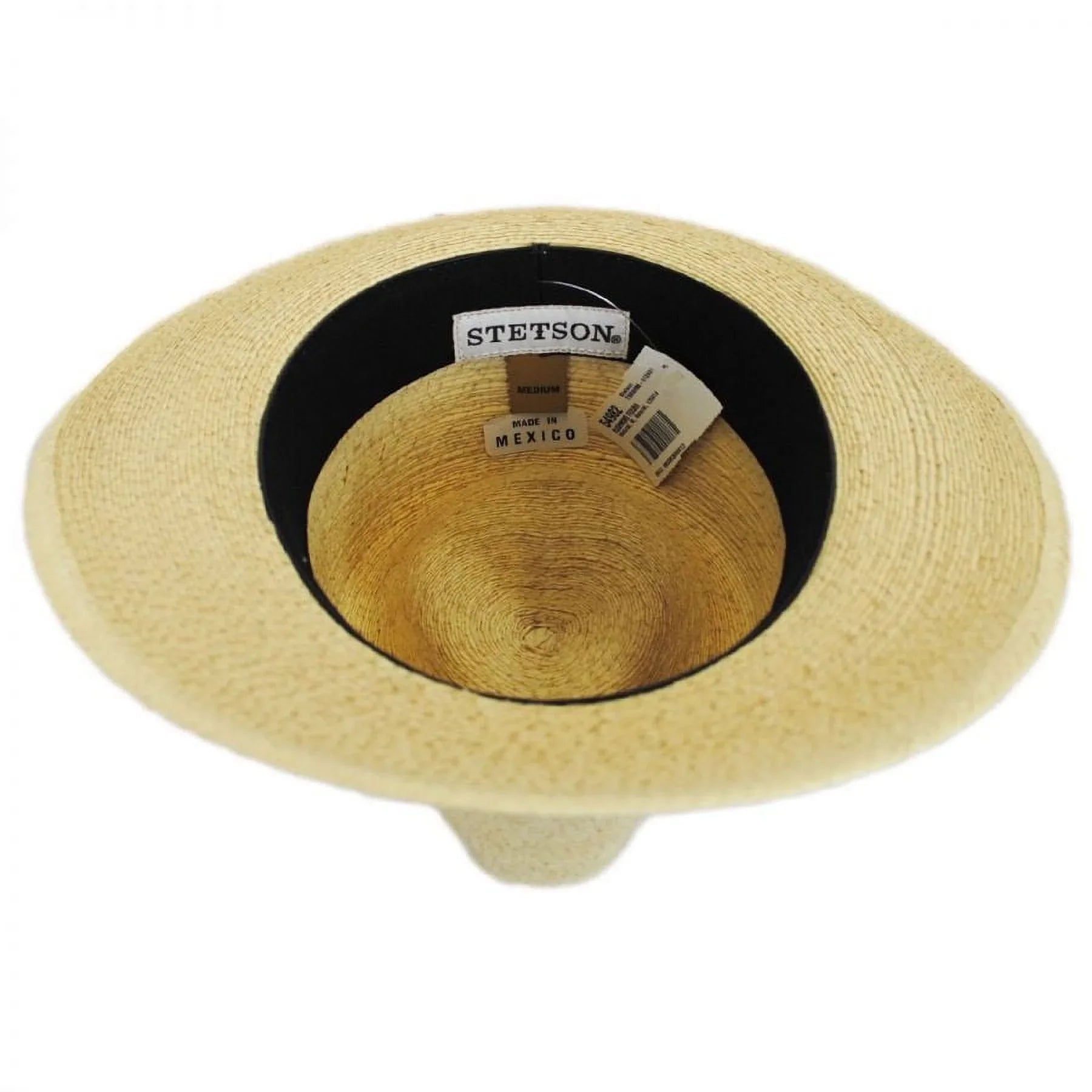 Rushmore Palm Leaf Straw Fedora Hat - XXL - Natural