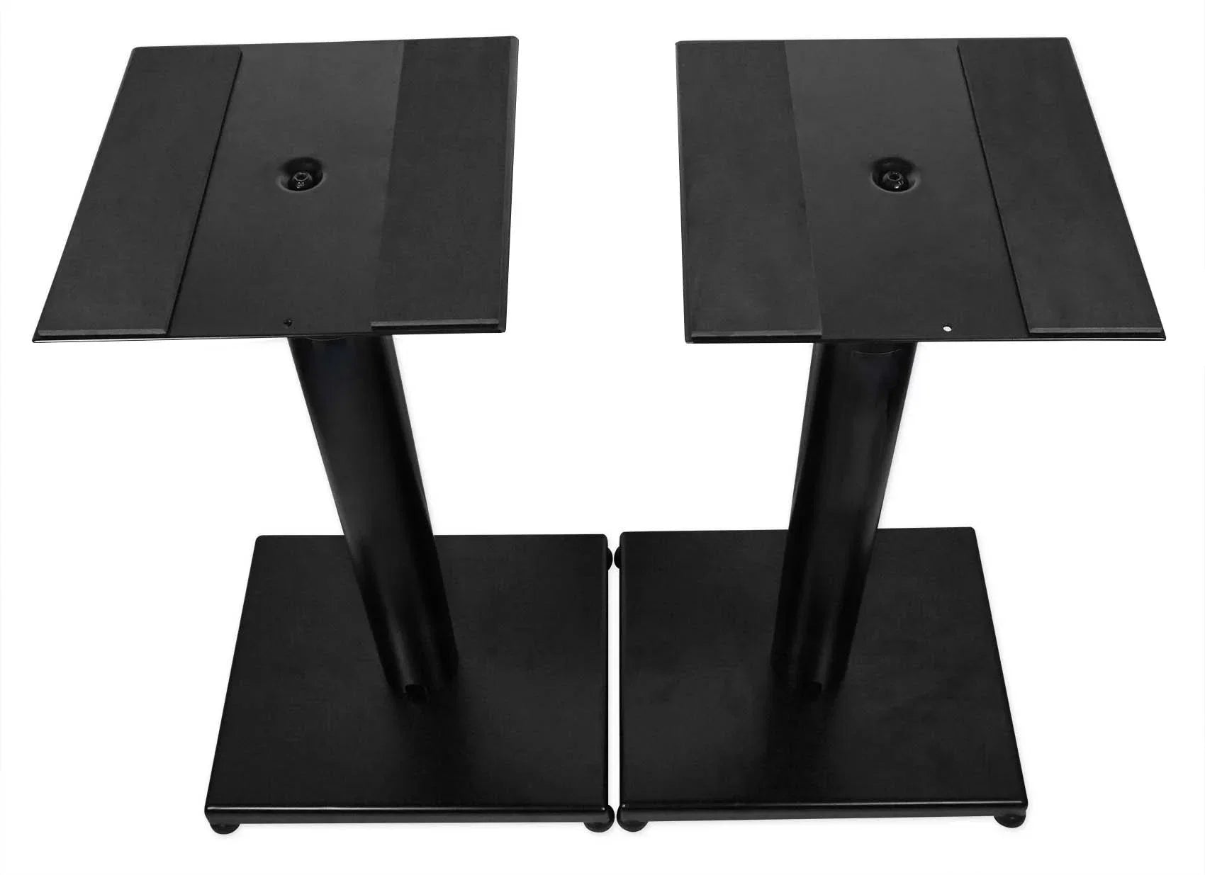 Pair Rockville RS29B 29" Steel Bookshelf Speaker and Studio Monitor Stands - Black
