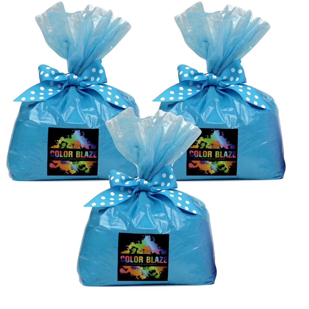 Color Blaze Gender Reveal Powder - 15 Pounds Blue - Ideal for baby boy announcements & reveals for car exhaust, burnouts, photoshoots, balloons, DIY’s, targets, baseballs, and more!