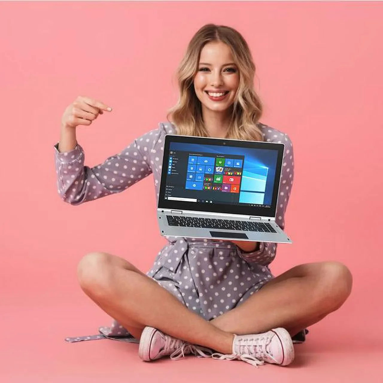 IVIEW Megatron 4G LTE-14.1” 360° Touch Display 4GB/64GB Windows 10 Pro, 1920 x 1080 IPS High Resolution and USB Mouse
