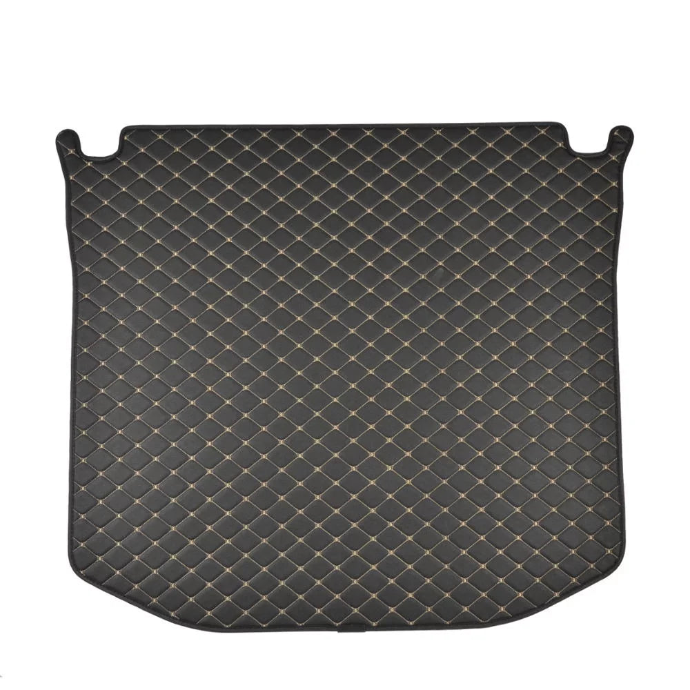 Motor Trend Leatherette Trunk Custom Fit Mat Cargo Liner - Luxury Padded PU Leather - For Jeep Grand Cherokee 2014 - 2016