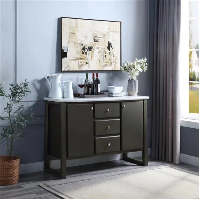 Acme Furniture 54 x 18 x 36 in. Madan Server, Gray Oak