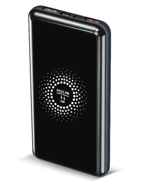 Power Bank with Wireless Charger for iPhone SE (2022),13 Pro Max, 13 Pro, 13 Mini, 13, 12 Pro Max, 12, 12 Mini, 12 Pro, SE (2020), 11 Pro Max, 11 Pro, 11, Xs Max, Xs, Xs Plus, XR, X, 8 (Black)