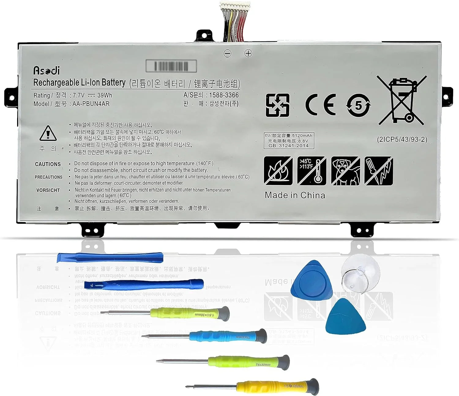 AA-PBUN4AR Mobile pc y Compatible with ATIV Book 9 Spin 940X3L 900X5L NP940X3L NP900X5L NT900X5H