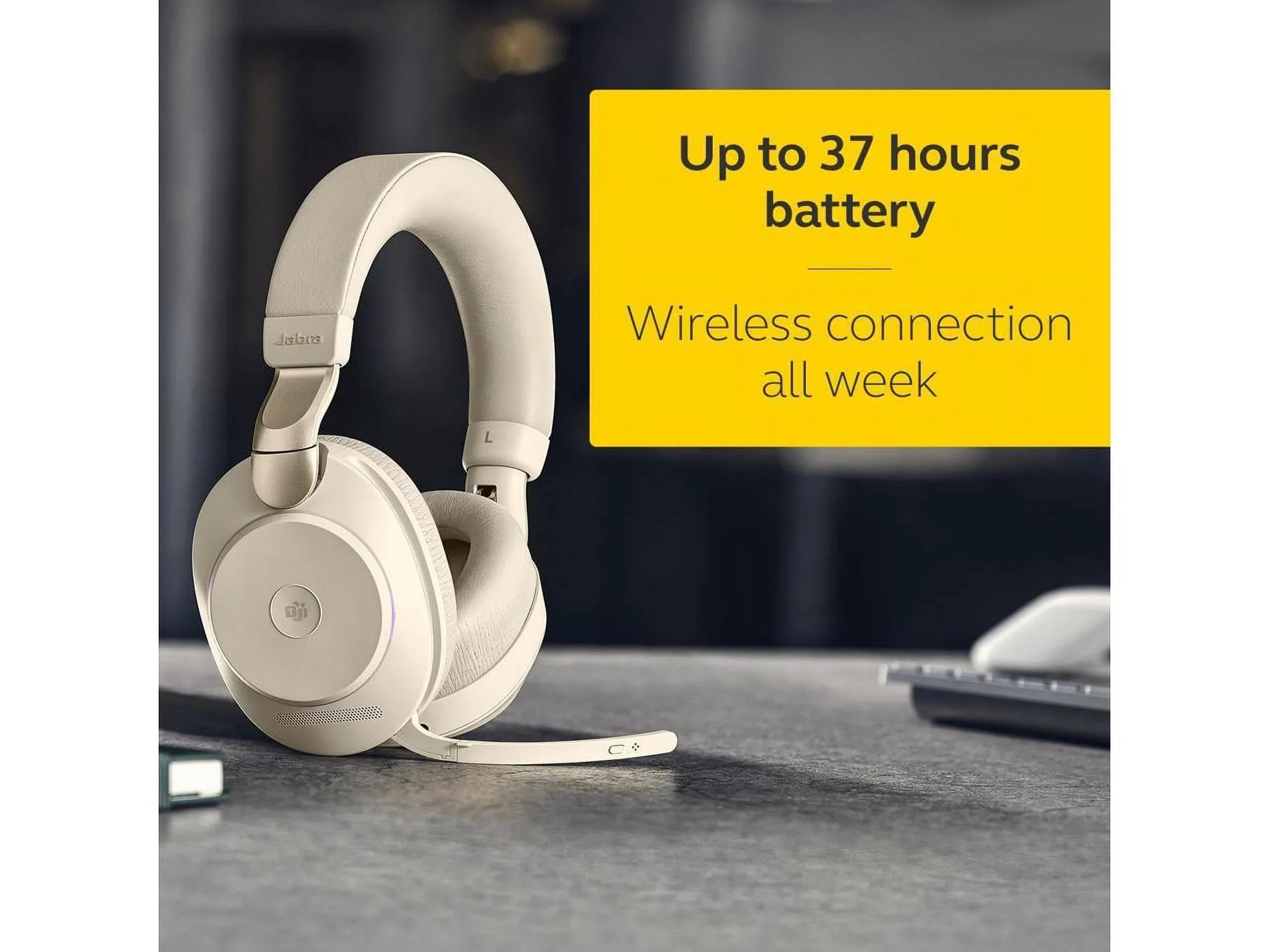 Jabra Evolve2 85 - USB-C MS Teams Stereo - Beige Wireless Headset / Music Headphones