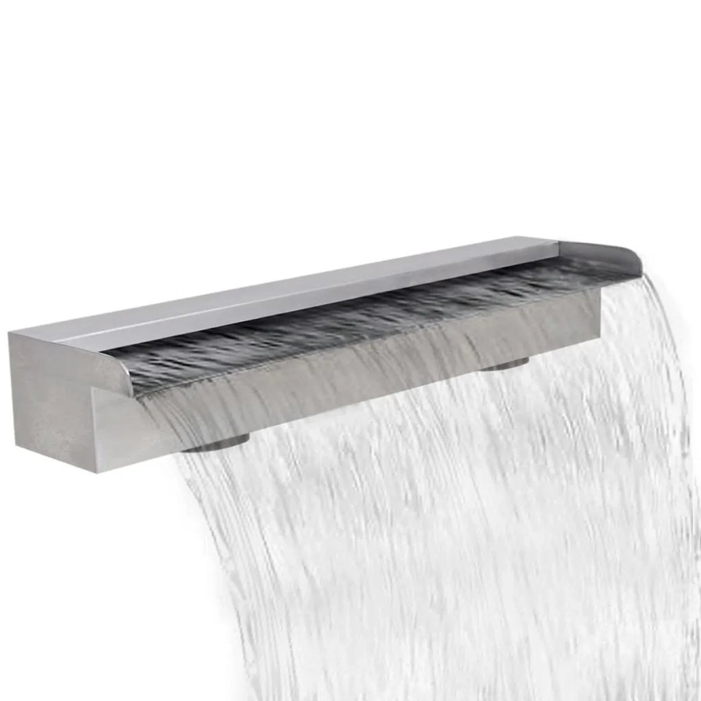 Andoer ,23.6 X 4.5 Stainless Steel 23.6" Fluid Pool X 4.5 X Feature SpillwayPatio Pool 23.6 Liquid Above Pool Steel Pool Slide Fluid Pond Fluid Spillway Pond With Inches (w X