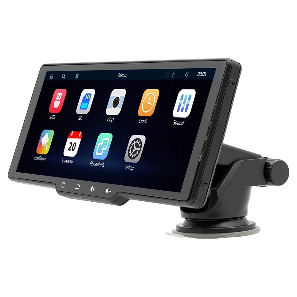OWSOO Portable Wireless CarPlay Multi-language Car Video Recorder Car Camera Auto Camcorder 10.26in Car Rearview Camera Mobilephone APP Control Car MultiMedia Player