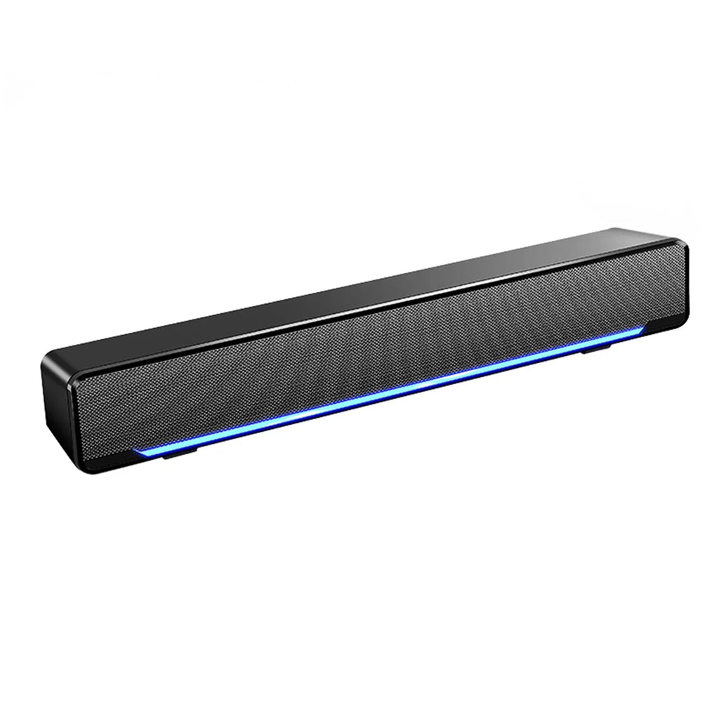 Carevas V-196 USB Wired Computer Speaker Bar Stereo Subwoofer Powerful Music Player Bass Surround Sound Box 3.5mm Audio Input for PC Mobile pc Smartphone Tablet MP3 MP4