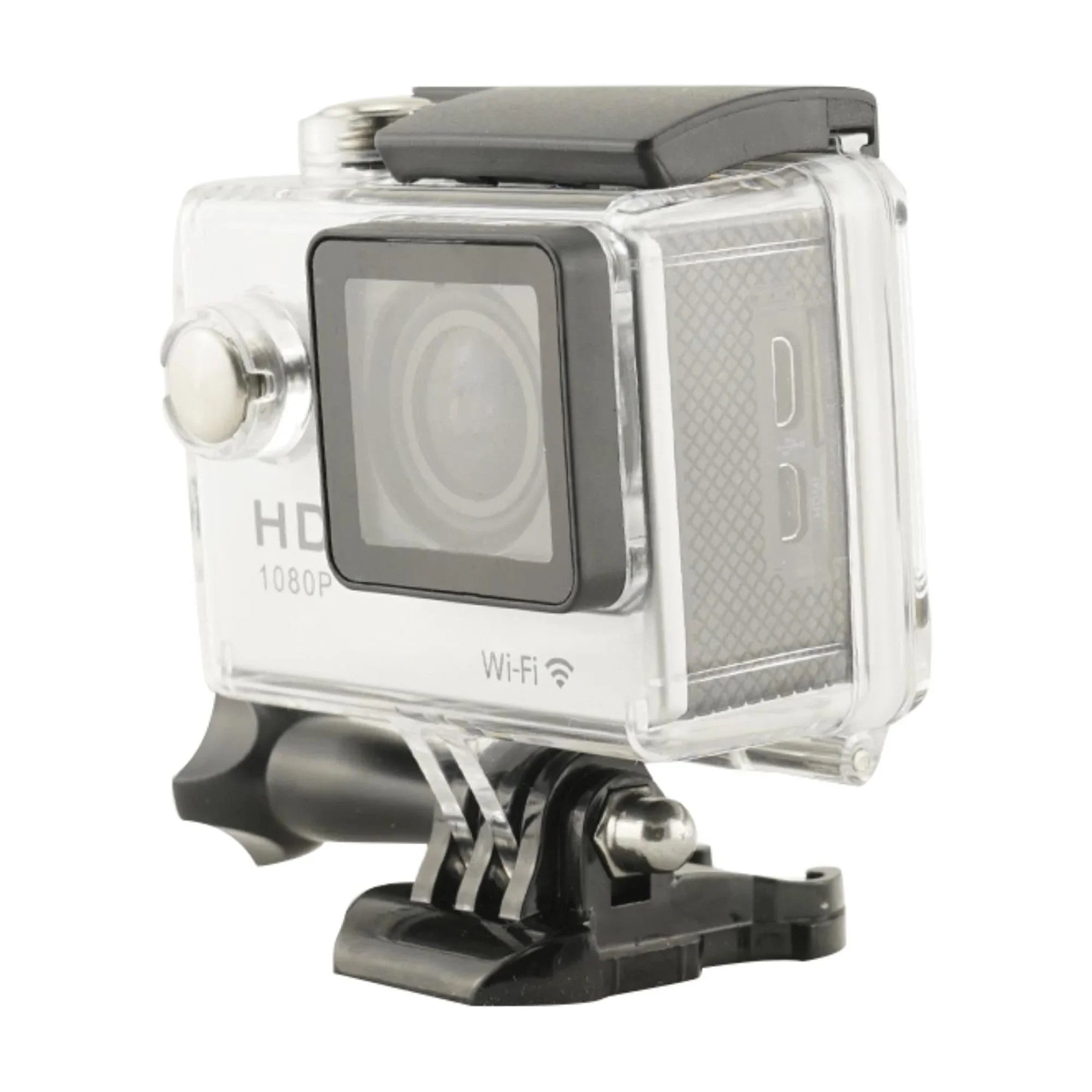 Capture Every Adventure with Our Liquid WiFi Action Camera - 1080P Video, Clear Sound Recording, and Long-lasting Silver Case