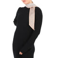 Tory Burch Winter Peach Basketweave Silk Twill Ribbon Tie Twilly Scarf