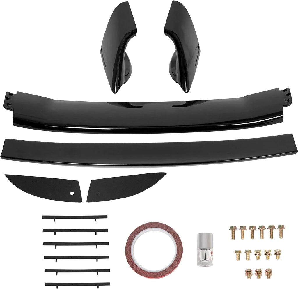 Rear Trunk Spoiler Wing Compatible with 2006-2011 Honda Civic 4 Door Sedan ABS Trunk Spoiler Wing Painted Gloss Black