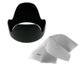 Olympus PEN E-PL6 Pro Digital Lens Hood (Flower Design) (58mm) + Nw Direct Microfiber Cleaning Cloth.