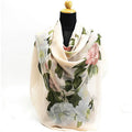 Pre-Owned Chanel Silk Scarf Muffler Stole Large Size Pink Chiffon CHANEL | Ladies (Good)