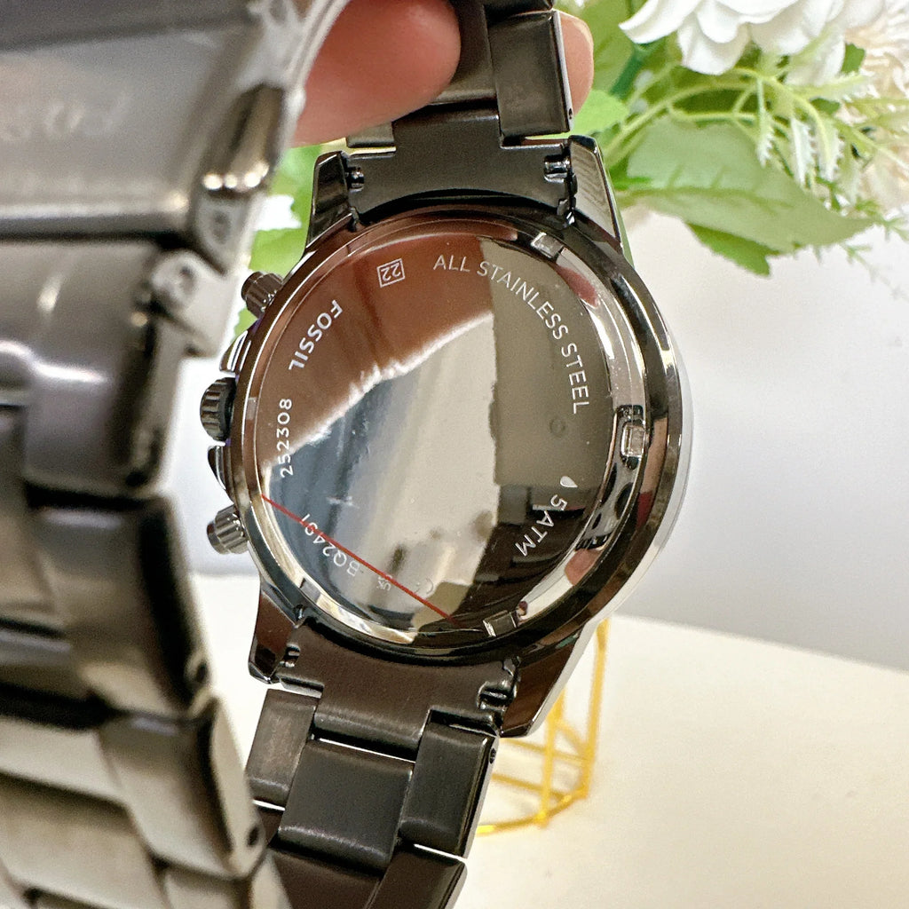Fossil BQ2491 Bannon Multifunction Smoke Stainless Steel Watch