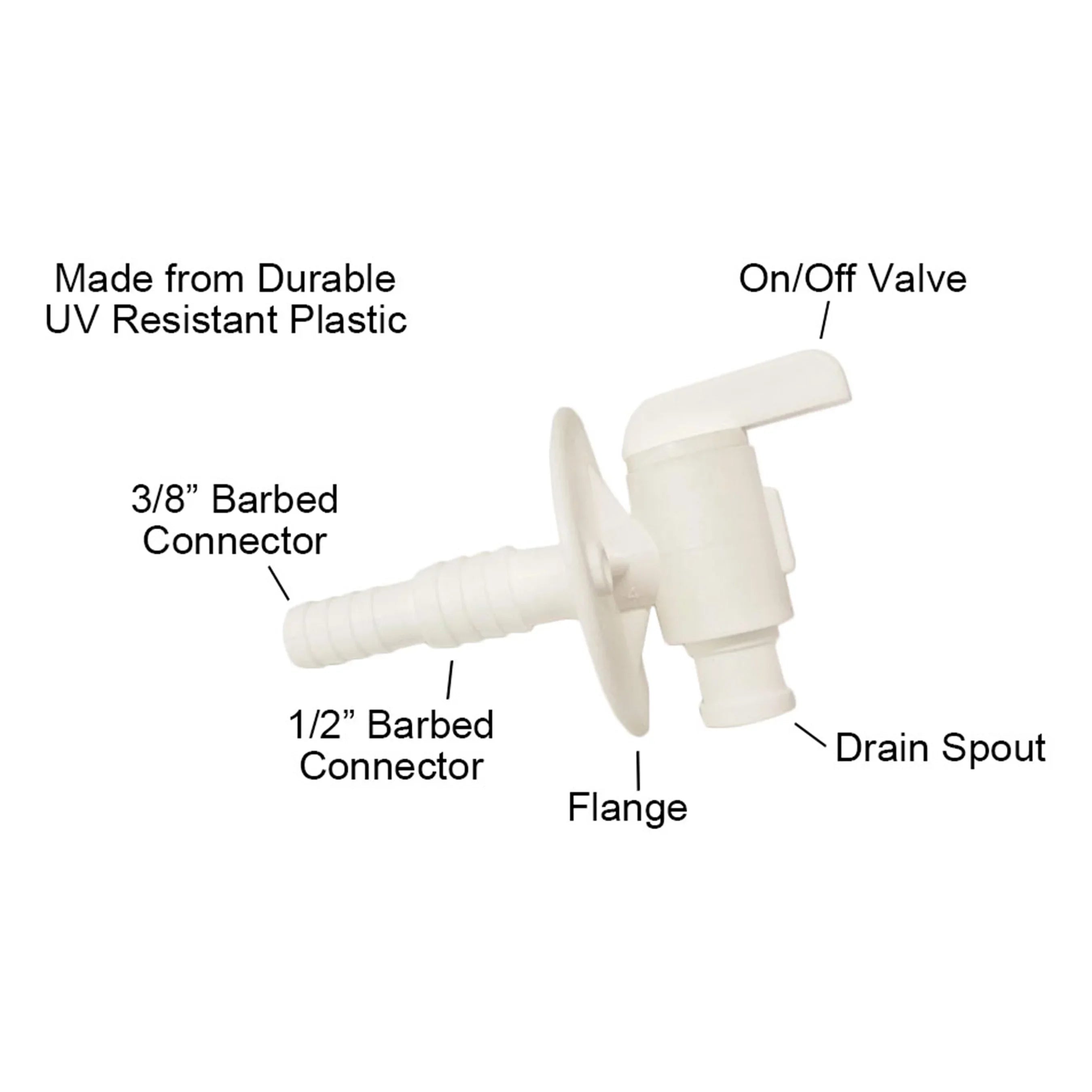 Fresh Fluid Tank Accessory Hose Connection Kit - RV, Concession, Trailer, Camper