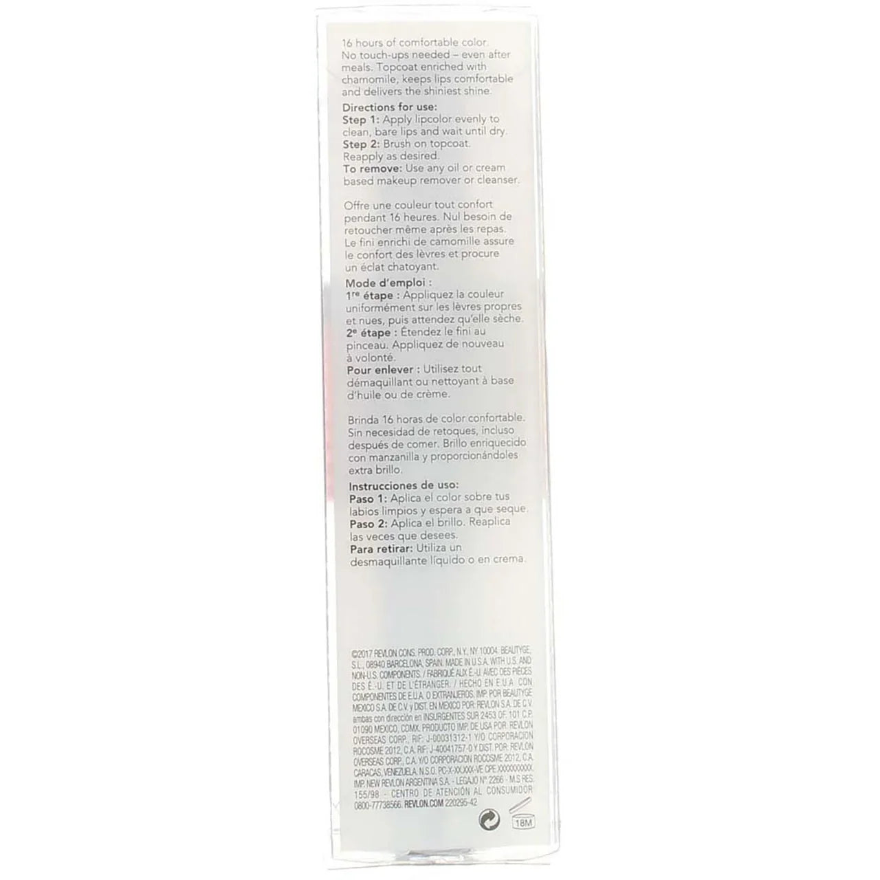 Revlon ColorStay Overtime Liquid Lip Color, Bare Maximum [350] 0.07 oz (Pack of 4)