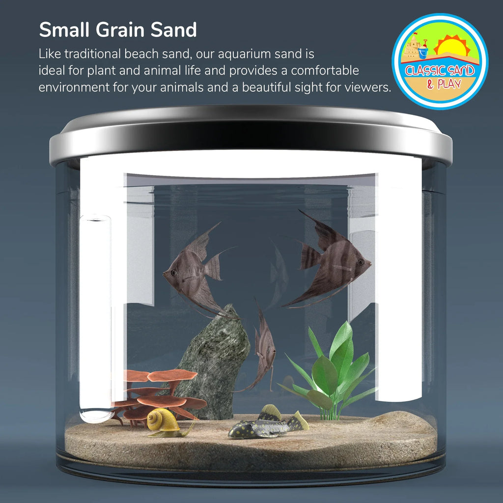 CLASSIC SAND & PLAY Natural Aquarium Sand for Liquid and Fluid Tanks, 20 lb. Yellow
