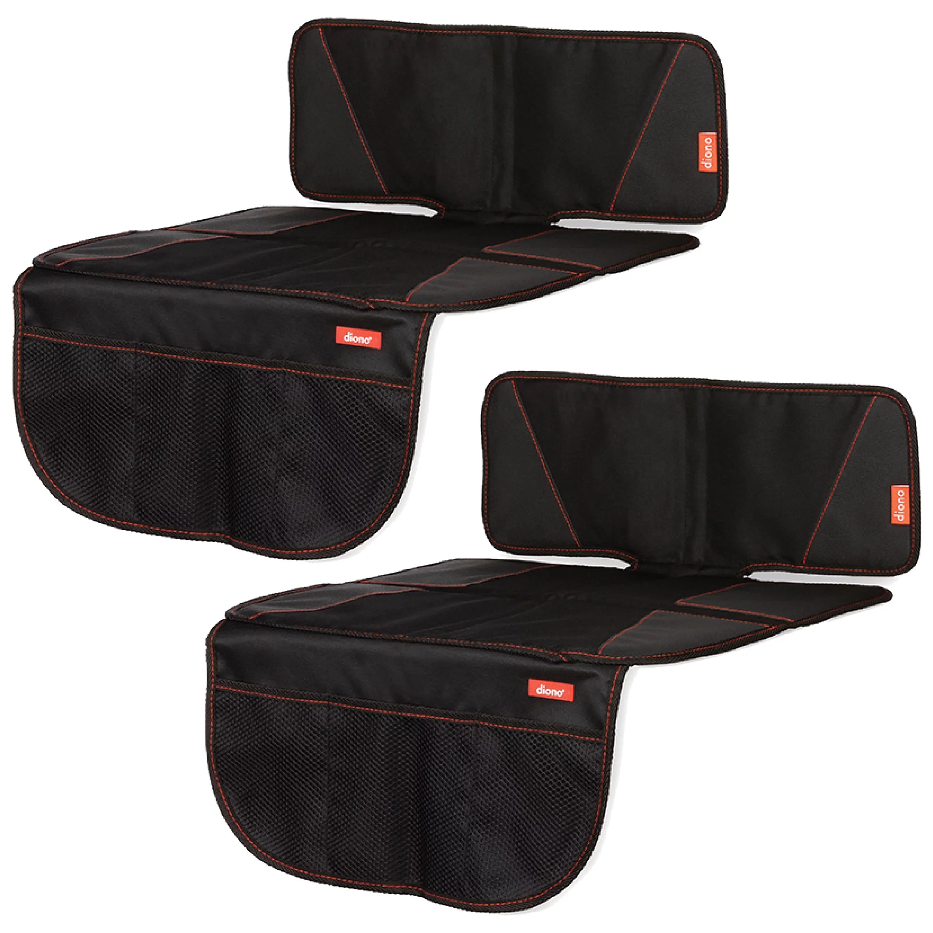 Diono Super Mat 2 Pack Car Seat Protector, Crash Tested, Fluid Resistant, Black