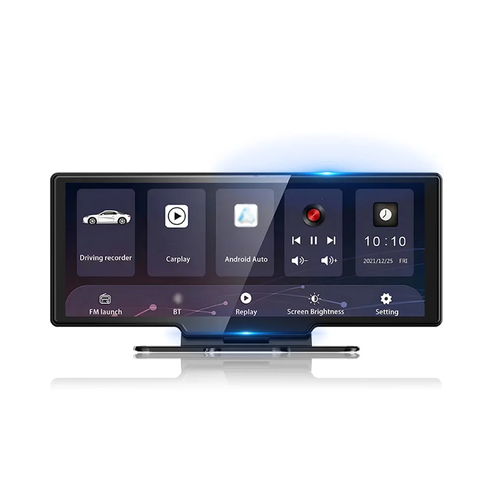 4K DVR Dash Front & Rear Driving Recorder, 10.26 Inch Monitor WiFi, G-Sensing, Loop Recording, Hands-Free Calling Dash Camera for Carplay Android Auto