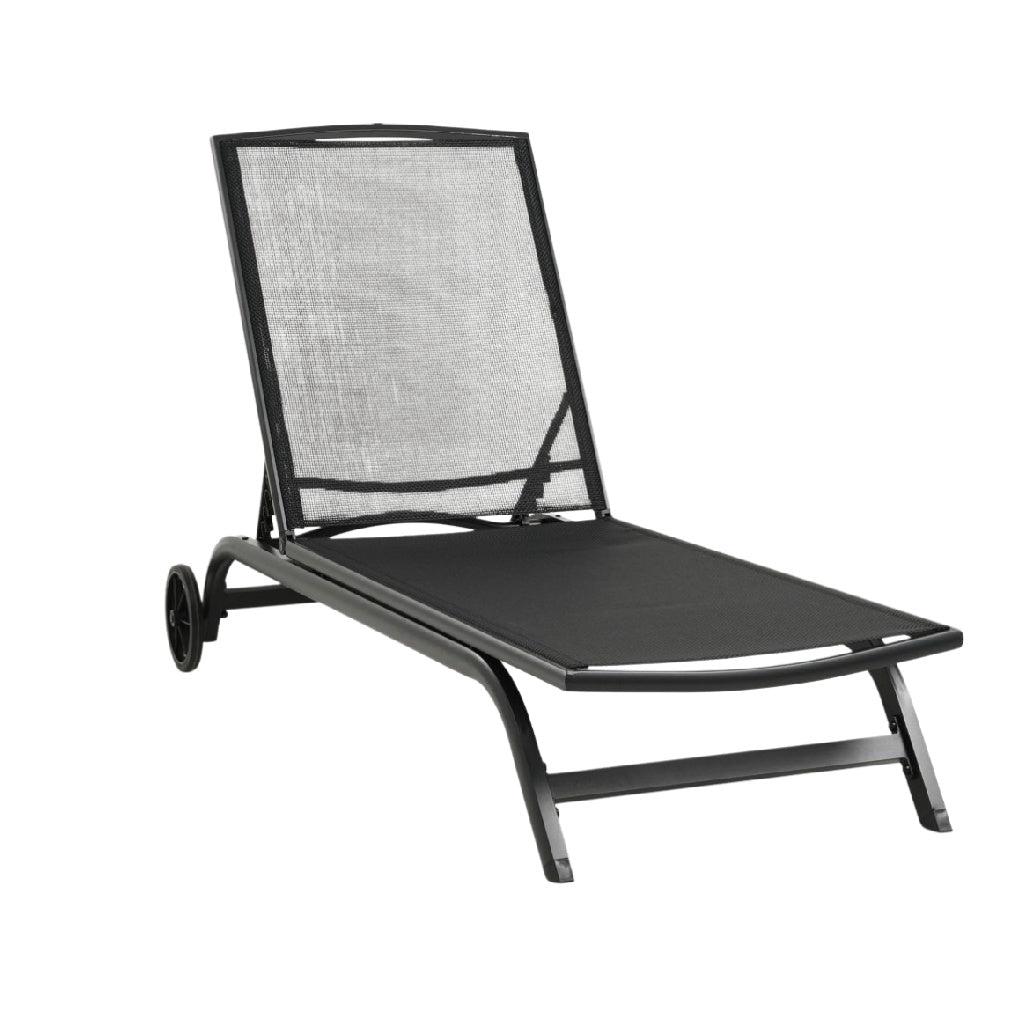 Seduta da Giardino Regolabile in Alluminio con Tessuto Traspirante