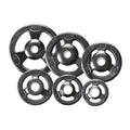 York Barbell 29013 Grip Steel Composite Olympic Iron Plate, Black - 25 lbs