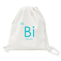 Chestry Elements Period Table Poor Metals Bismuth Bi Backpack Canvas Drawstring Reusable Mesh Shopping Bag