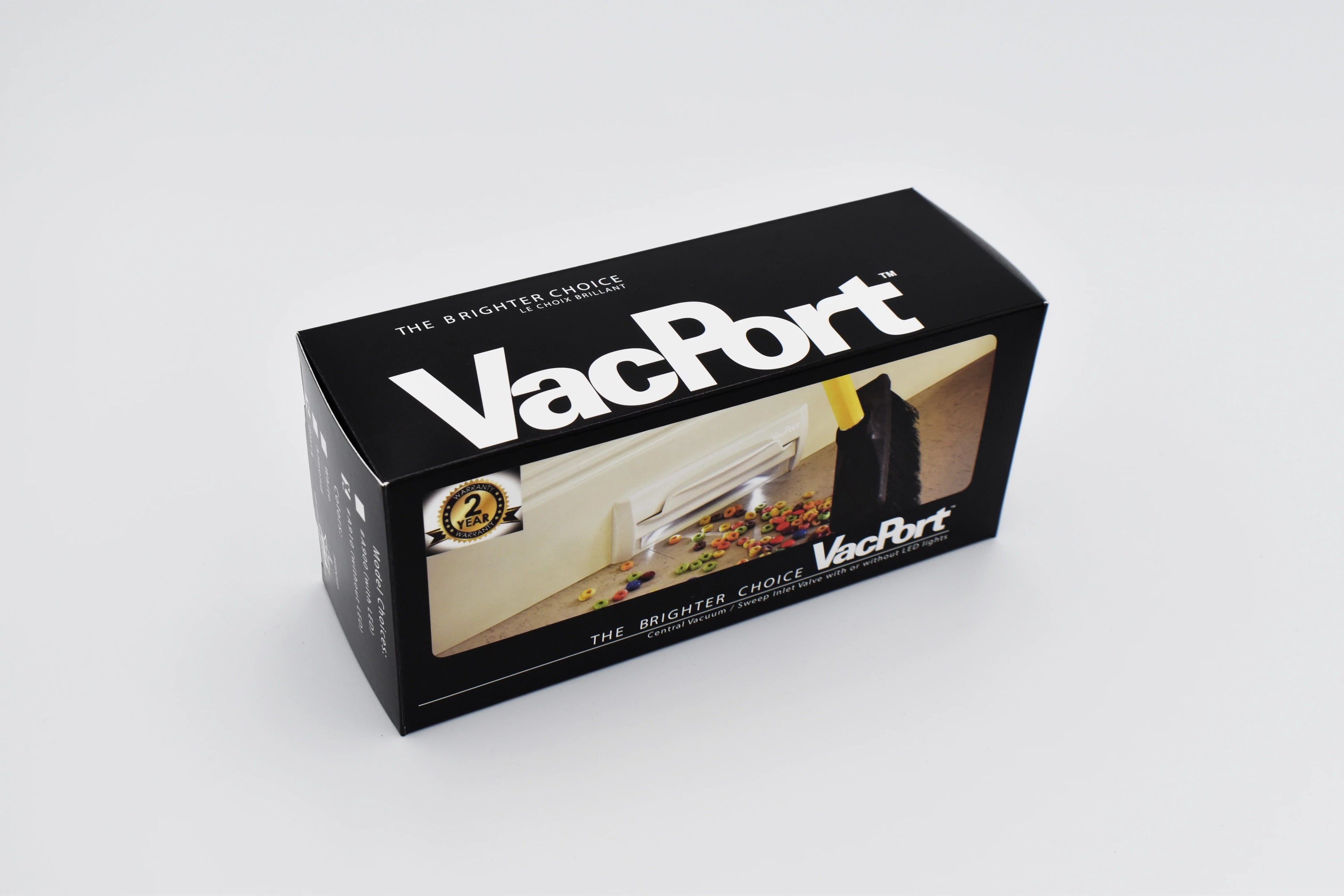 InterVac Design VacPort- A revolutionary addition to your central vacuum; A-950-E LED - New