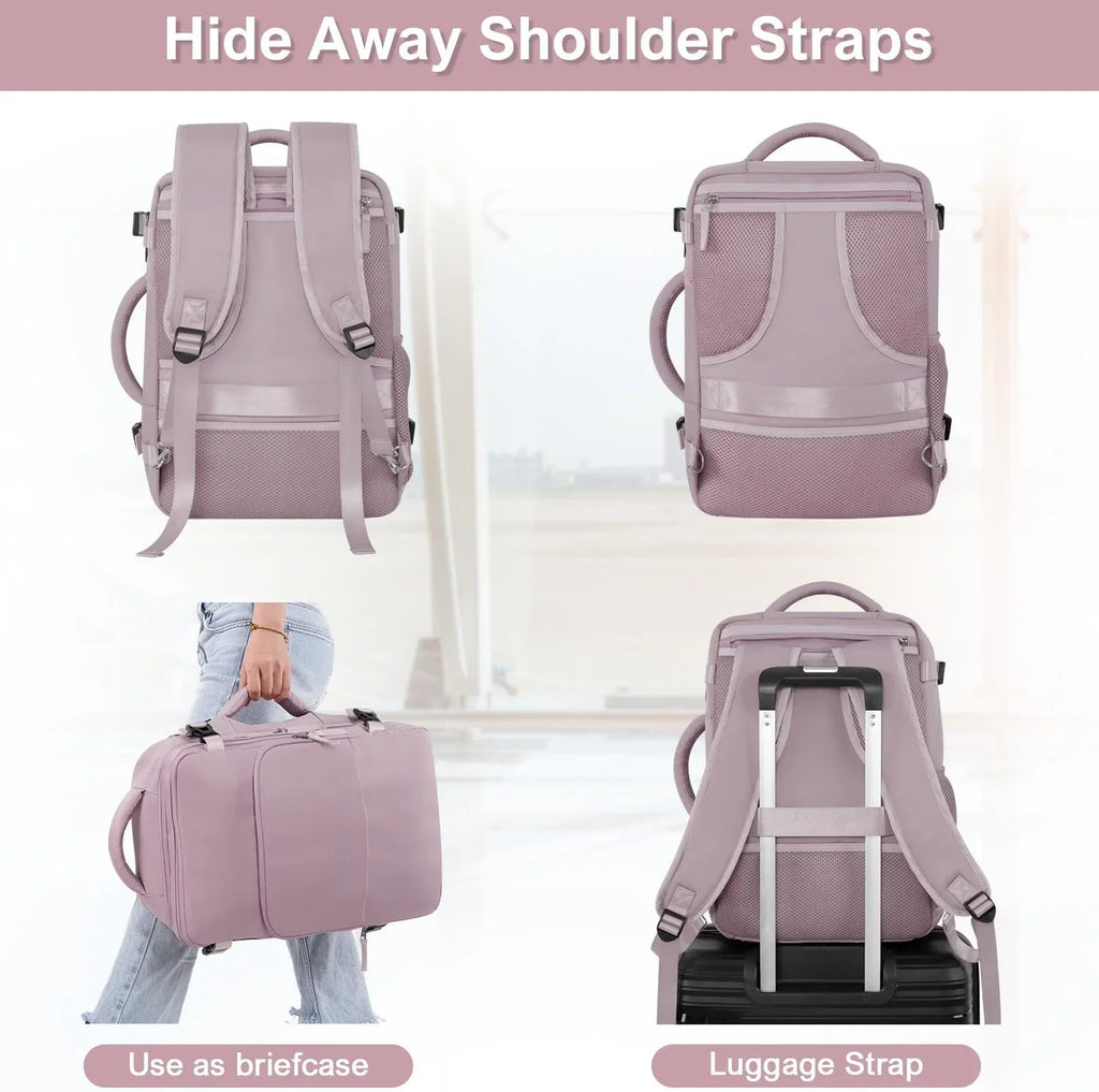 Sinaliy Travel Backpack for Women, Personal Item Size Flight Approved, 16 Inch Portable computer Backpack with Multi-Pockets,