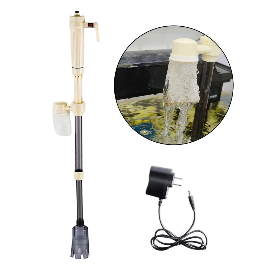 Automatic Gravel Cleaner, Electric Aquarium Cleaner Fluid Filter, Aquarium Vacuum Gravel Cleaner for Medium and Large Tanks