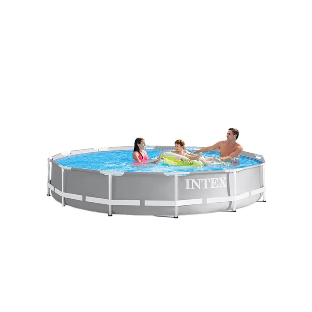 Prism Frame 12' x 30" Above Ground Swimming Pool Bundled with 48" Ground Ladder
