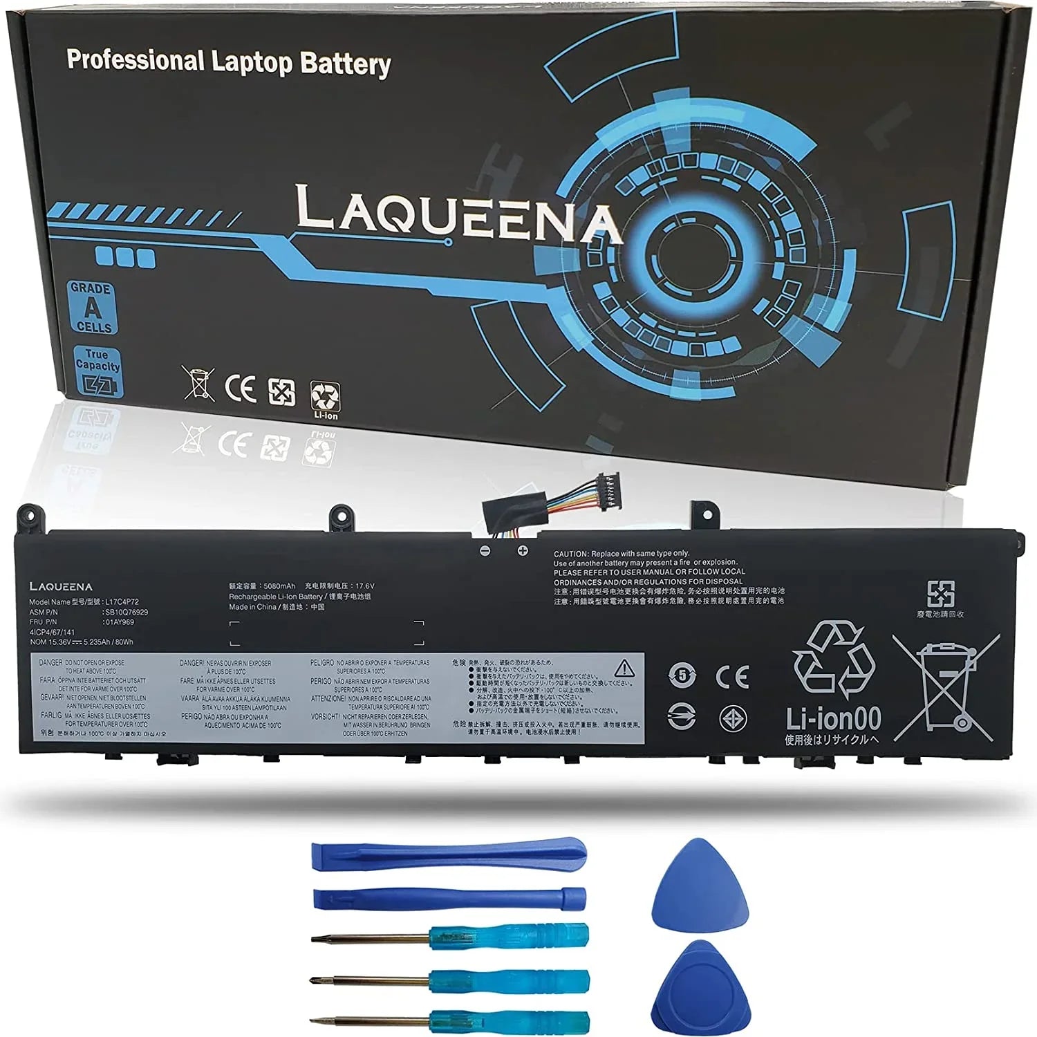 LAQUEENA L17C4P72 Mobile pc y Compatible with ThinkPad X1 Extreme 1st Gen/2nd Gen ThinkPad P1 1st Gen/P1 Gen