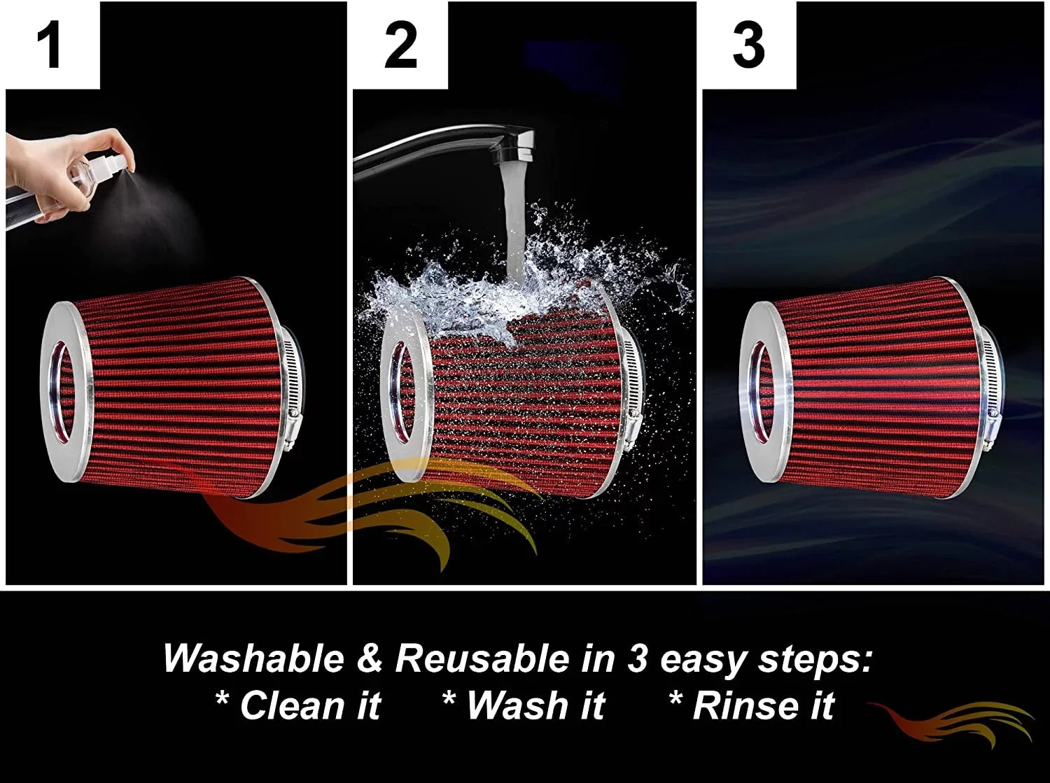 Rtunes Racing Short Ram Air Intake Kit + Filter Combo RED Compatible For 02-07 Mitsubishi Lancer 2.0L