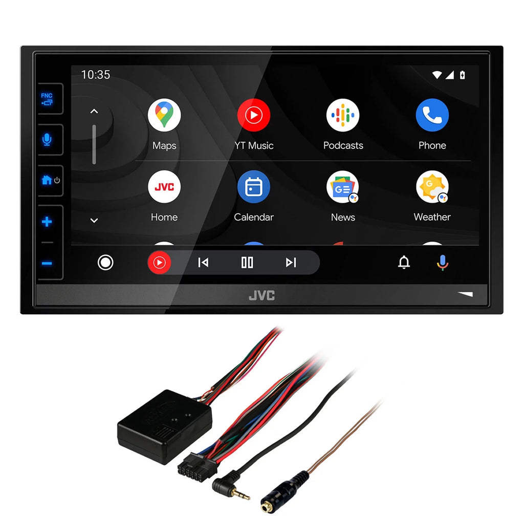 JVC KW-M780BT 6.8" Digital Media Receiver, Compatible With CarPlay / Android Auto with Steering Wheel Interface